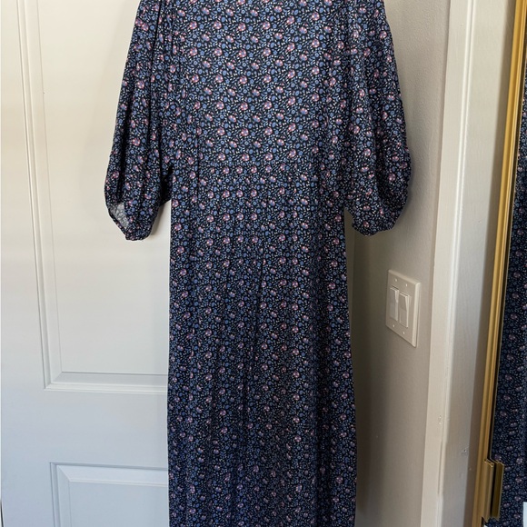 Marine Layer Lola Blue Floral Midi Dress - Picture 4 of 7